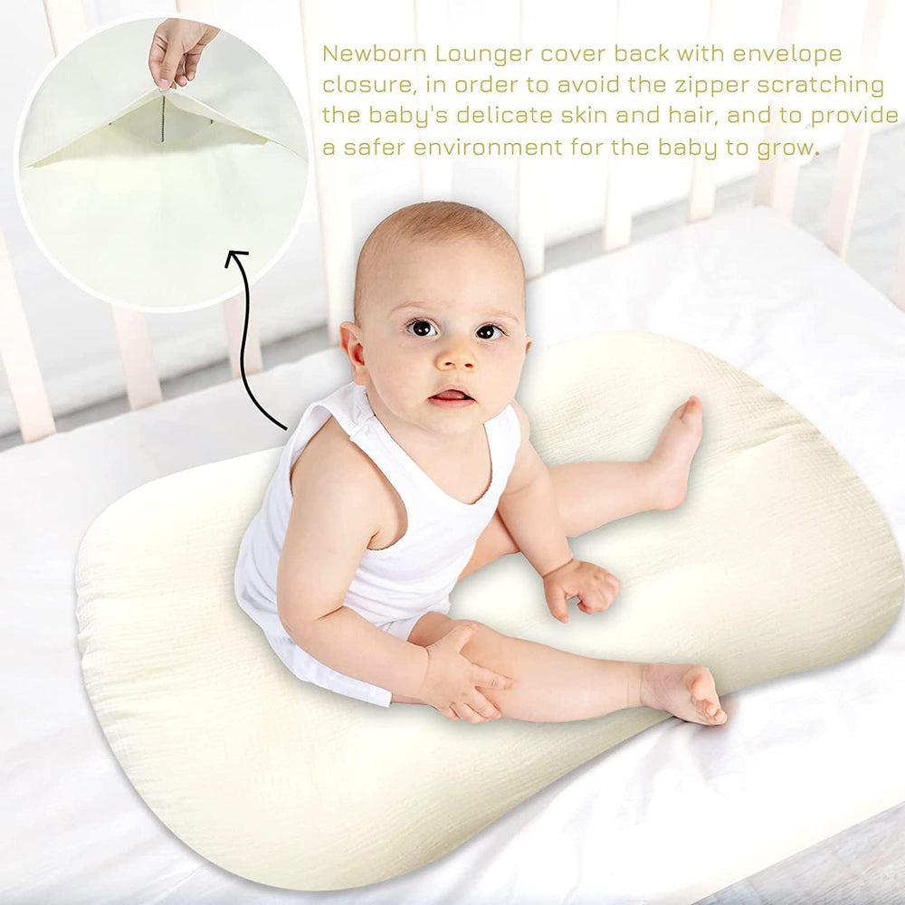 Hooyax baby lounger cover yellow envelope closure illustrating quick secure fit