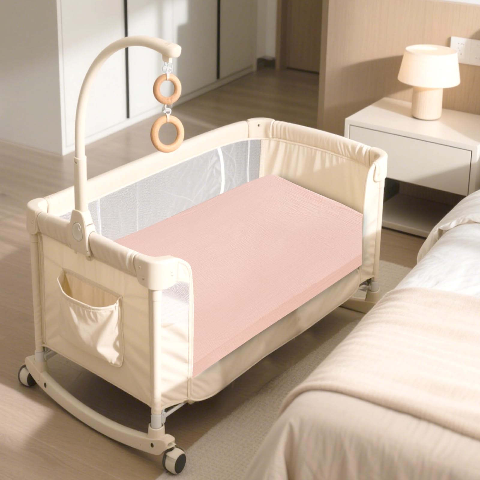 Pink checkered design makes a thoughtful gift for baby registries.