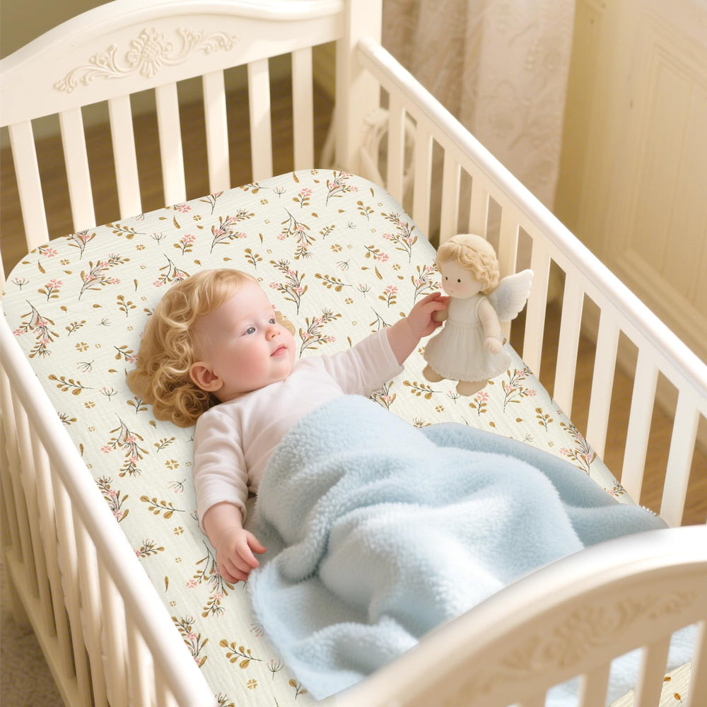 Hooyax Muslin Bassinet Sheets machine washable for easy care