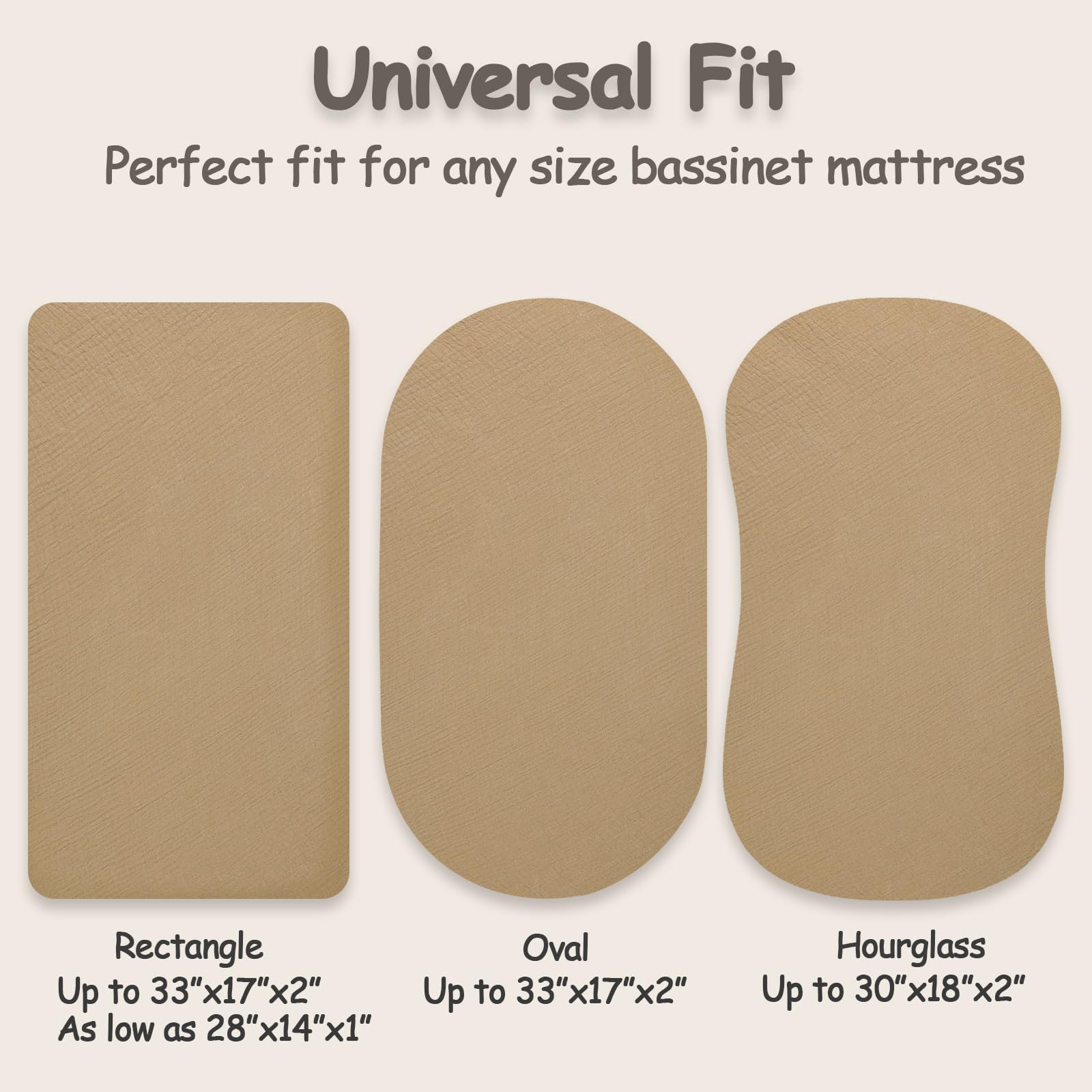 Hooyax muslin bassinet sheets oval fit fits oval bassinet compatibility