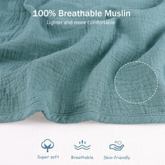 Hooyax muslin fabric closeup showcases breathable soft material