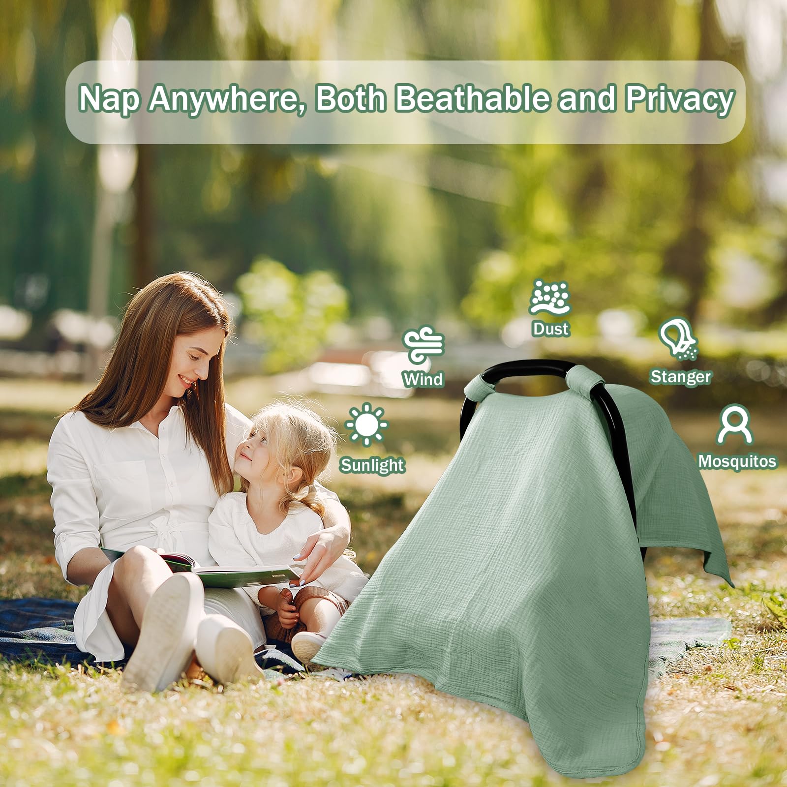 Hooyax soft muslin fabric delivers lightweight comfort and airflow.