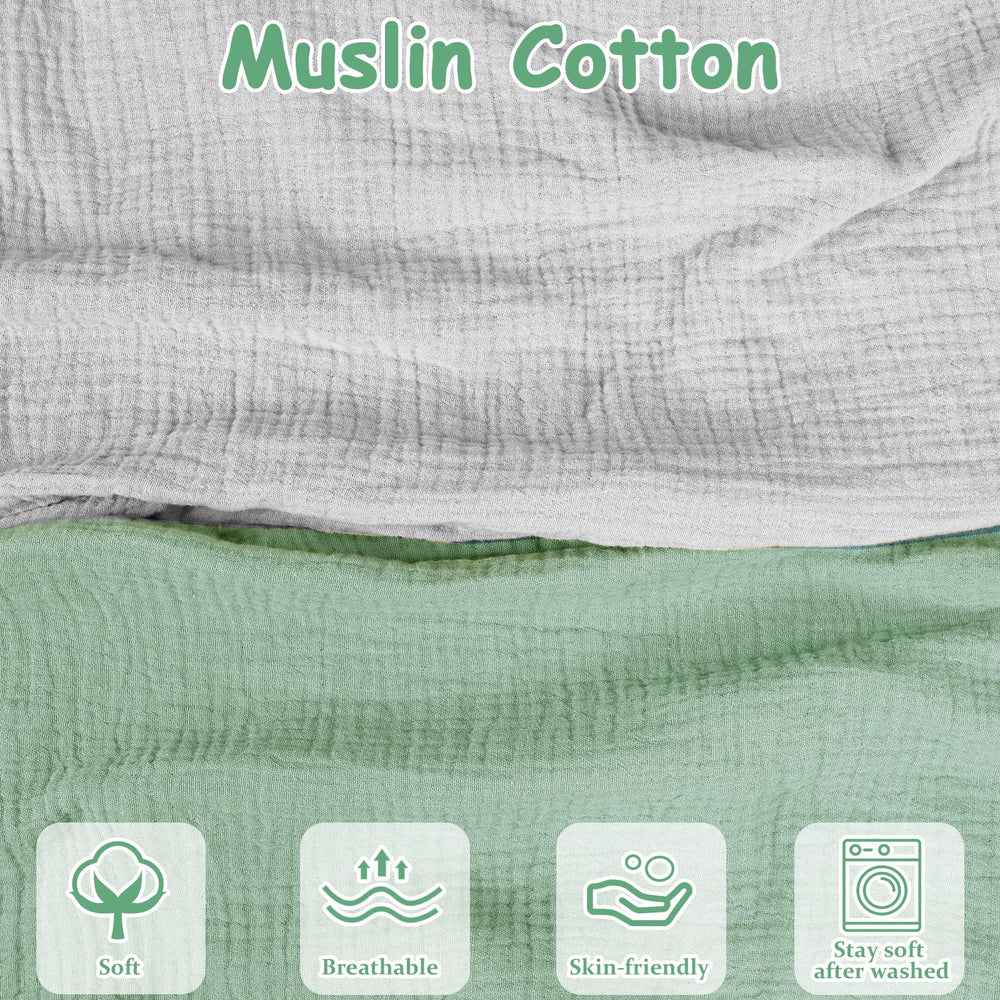 Hooyax muslin nursing pillow cover closeup soft texture for irritation-free feeding sessions.