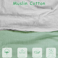 Hooyax muslin nursing pillow cover closeup soft texture for irritation-free feeding sessions.