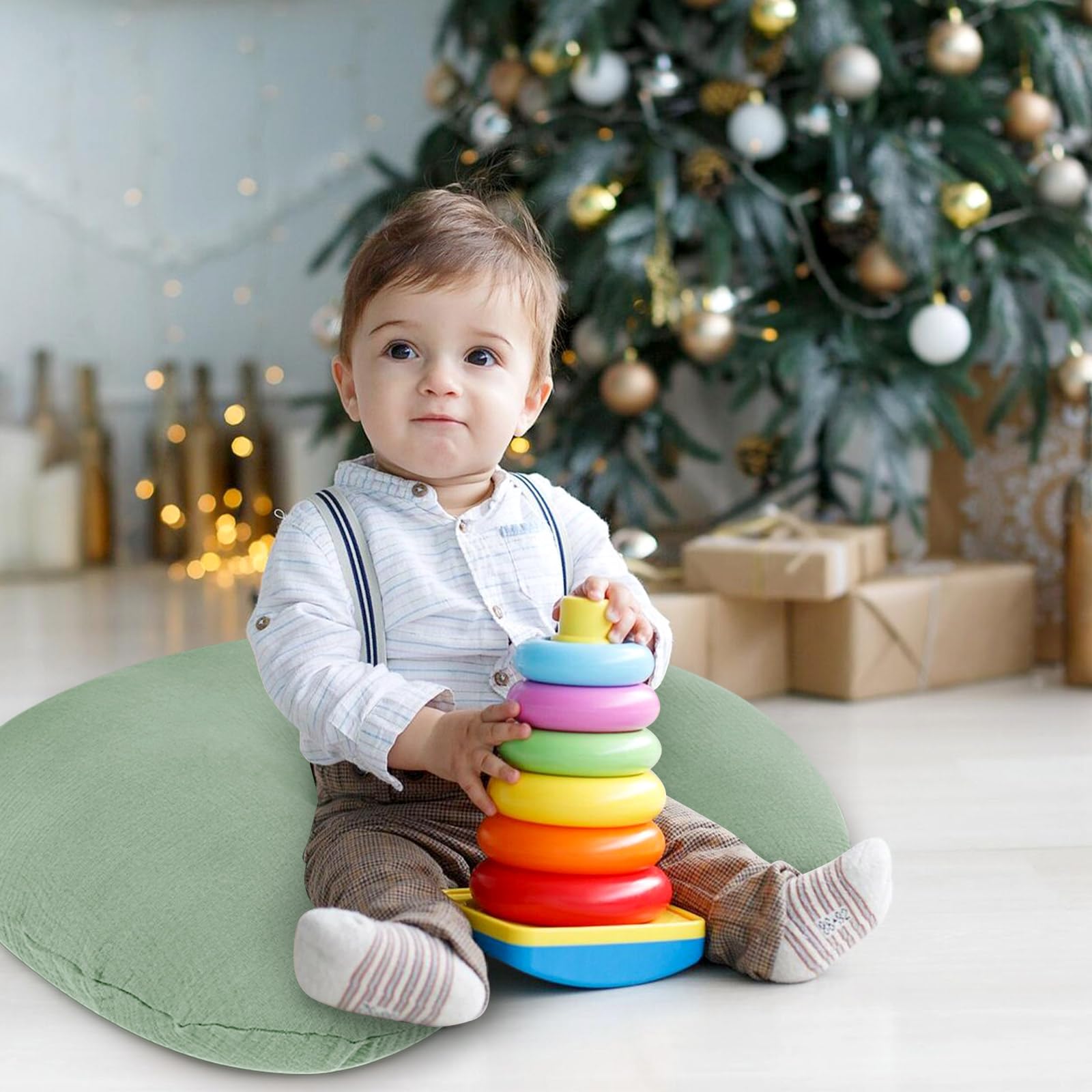 Hooyax Muslin Nursing Pillow Cover ideal for baby registry and thoughtful gift.