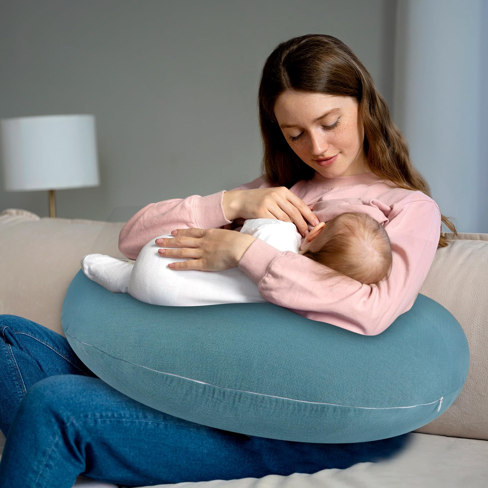 Hooyax blue pillow cover makes a thoughtful, gift-ready option for baby showers