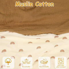 Hooyax muslin nursing pillow cover close-up breathable fabric for feeding