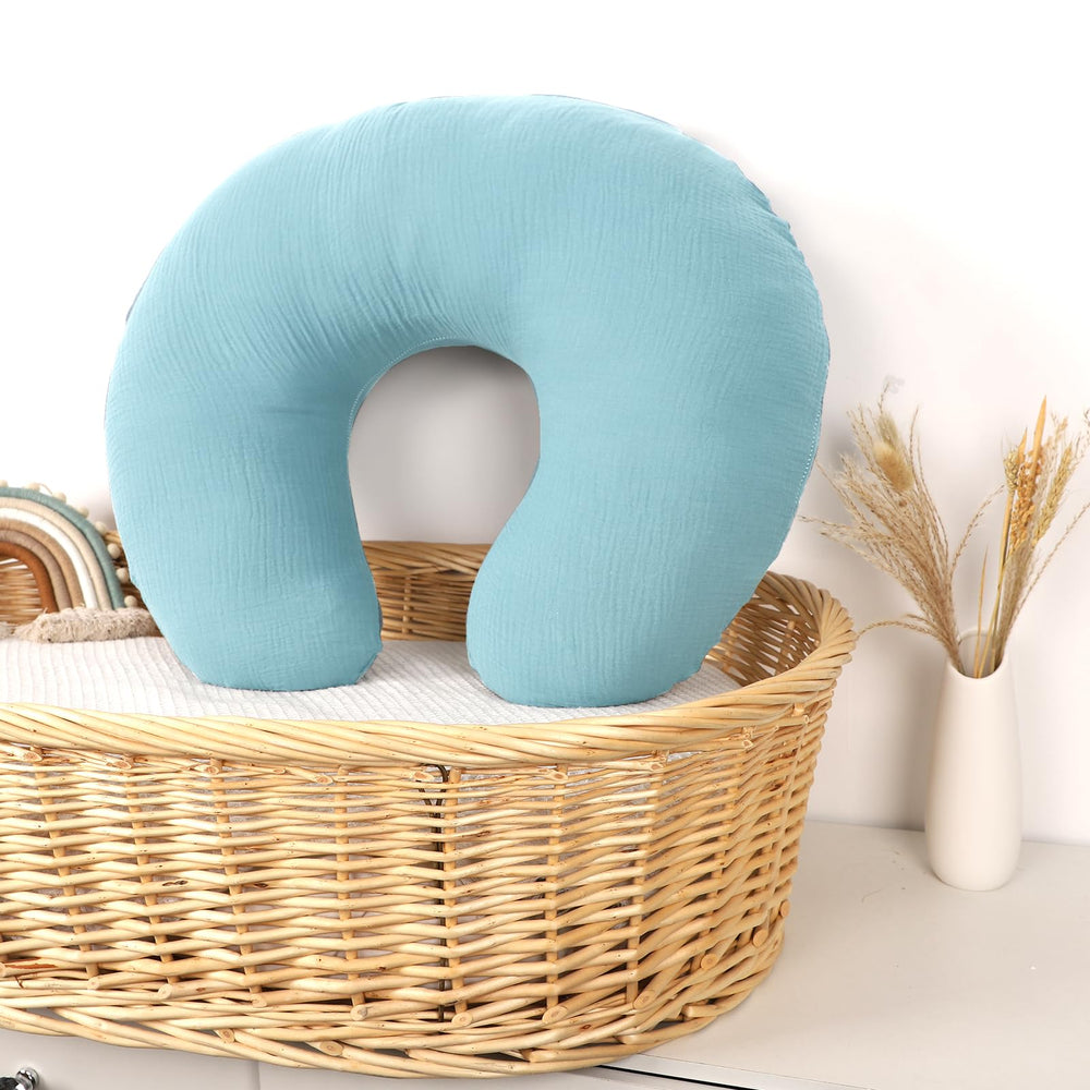 Hooyax muslin nursing pillow cover is easy-care and machine washable.