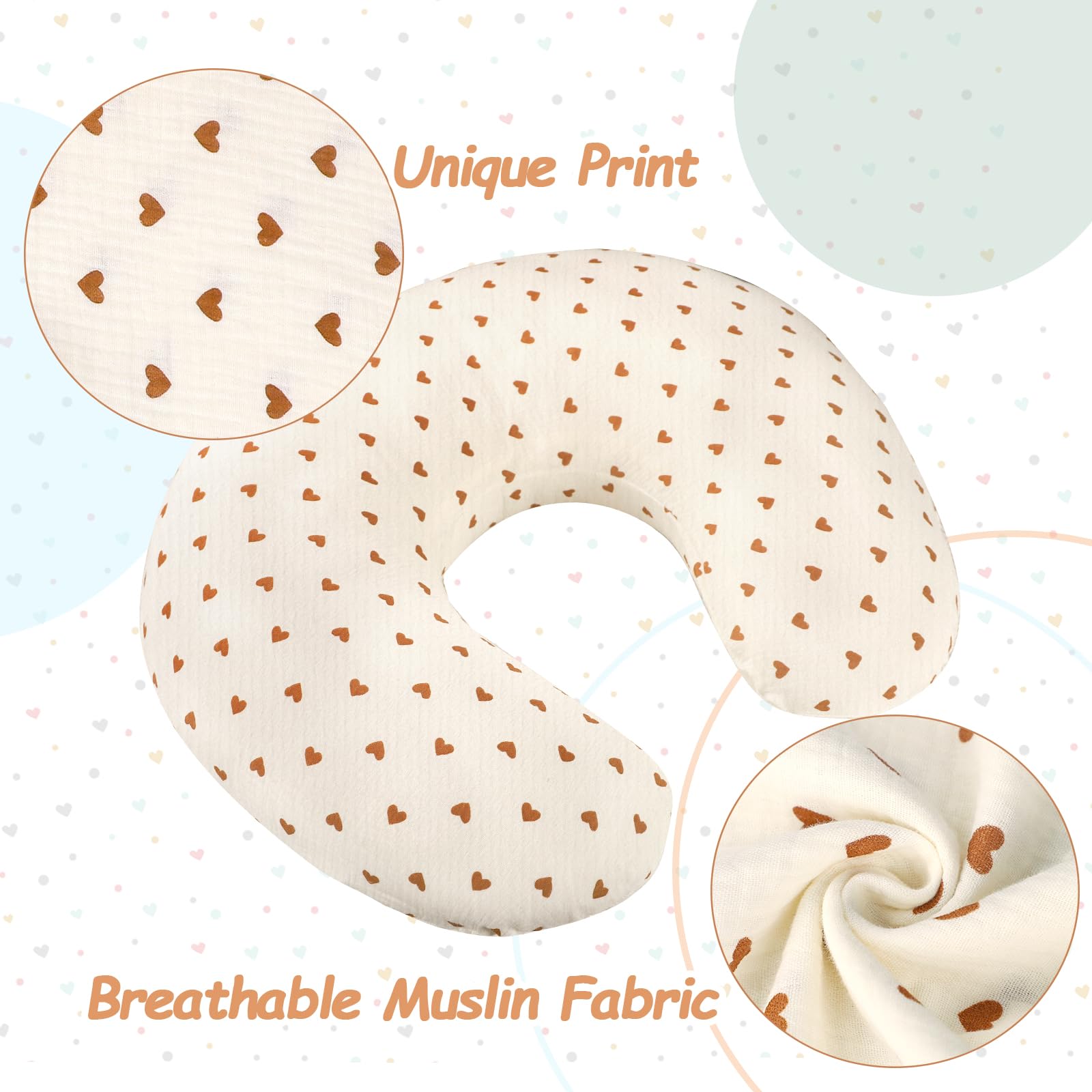Hooyax unique heart print adds a playful touch to the nursing space.