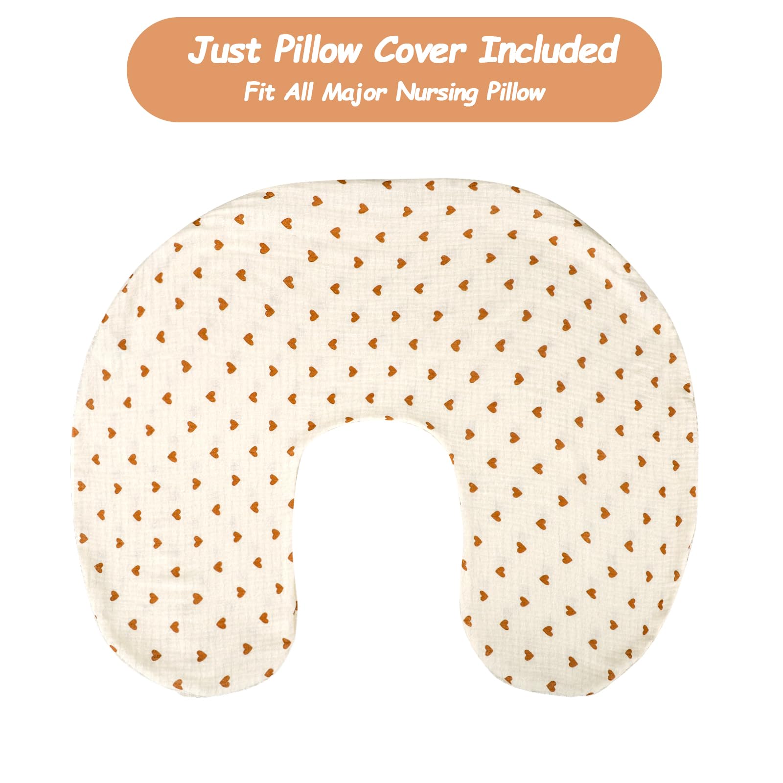 Hooyax pillow cover in use on a feeding pillow, easy to remove for quick cleaning.
