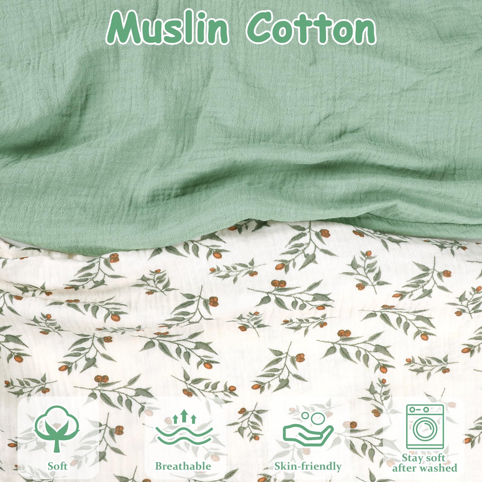 Hooyax Muslin Nursing Pillow Cover invisible zipper for quick changes
