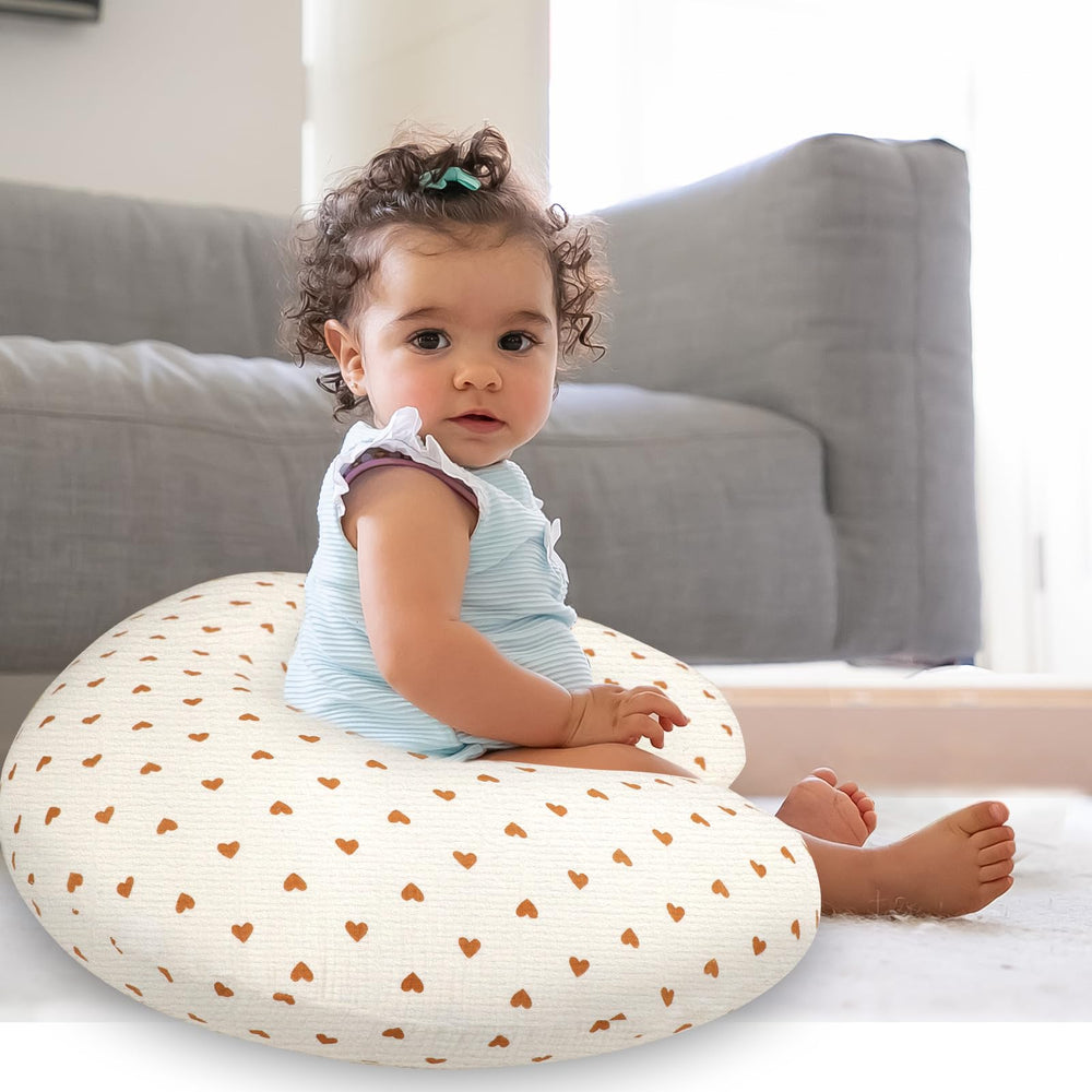 Hooyax nursing pillow cover machine washable for convenient cleaning between feeds.