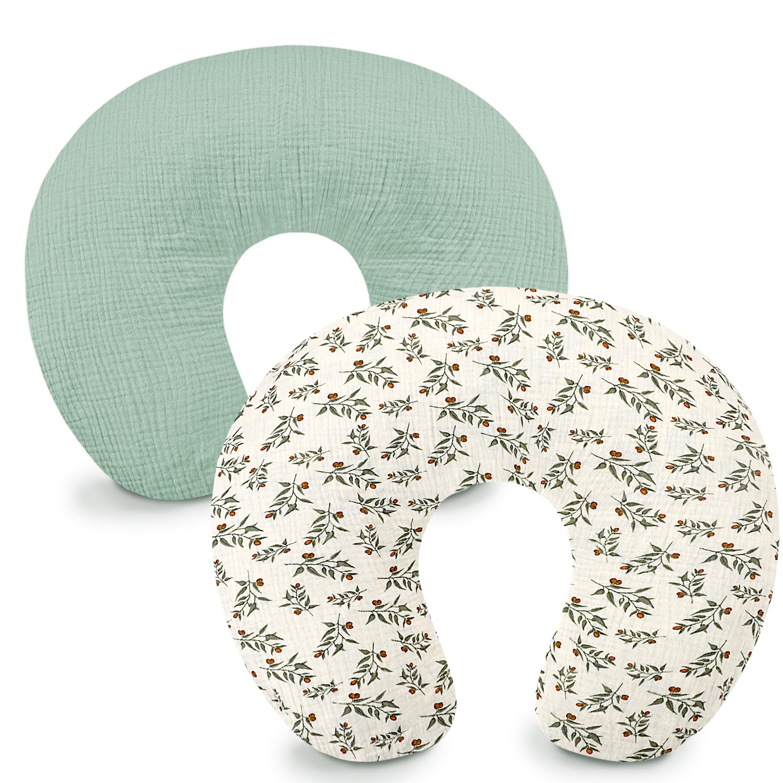 Hooyax Muslin Nursing Pillow Cover soft and breathable for baby comfort during feeds