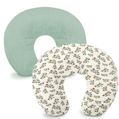 Hooyax Muslin Nursing Pillow Cover soft and breathable for baby comfort during feeds