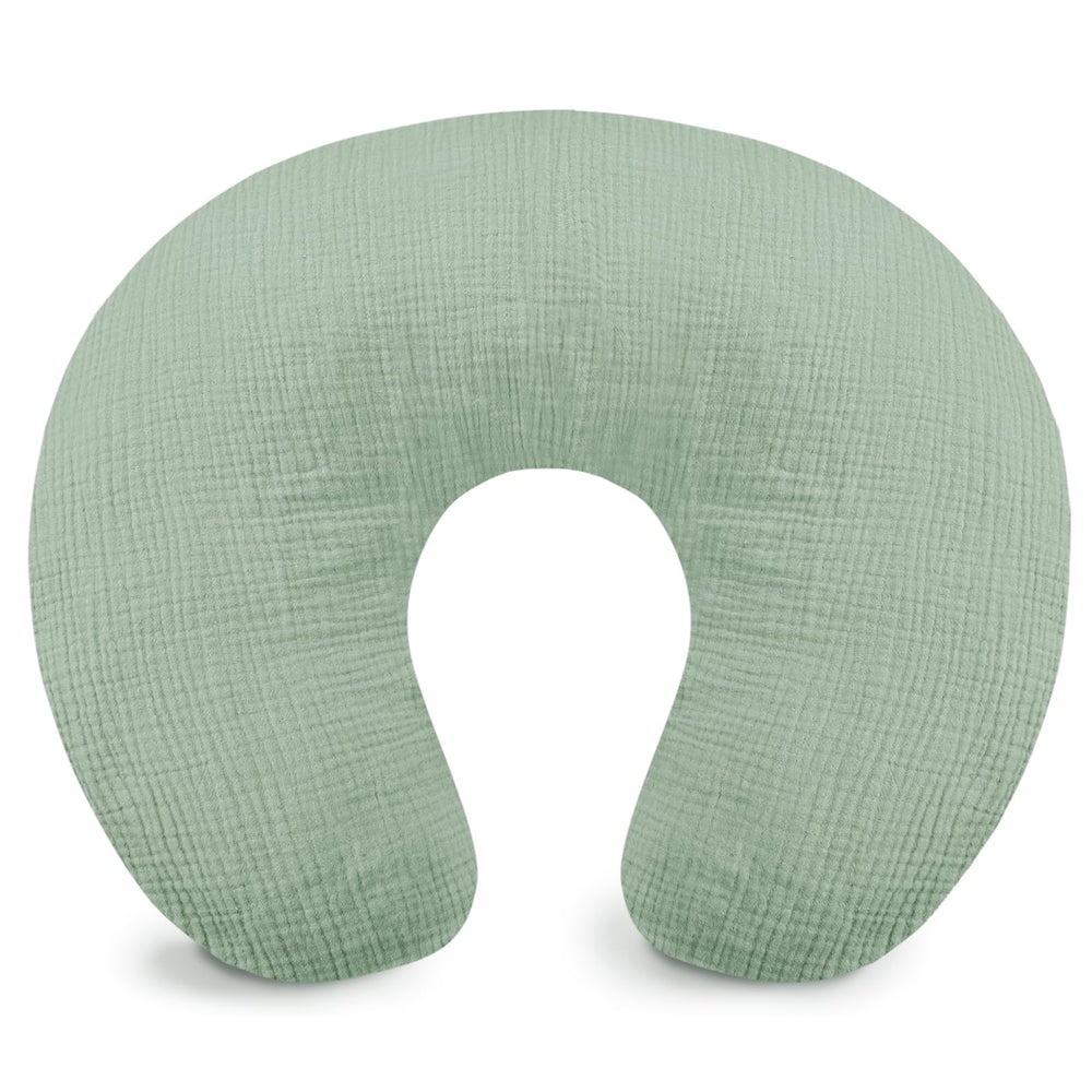 Hooyax Muslin Nursing Pillow Cover soft texture enhances baby comfort during feeding.