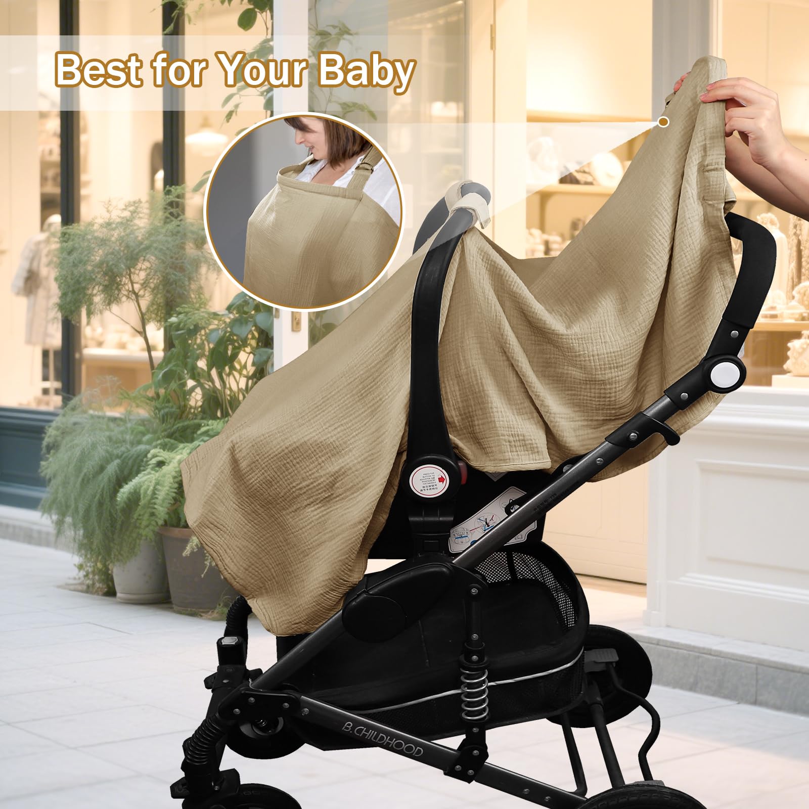 Hooyax adjustable straps enable quick setup and comfortable breastfeeding positioning