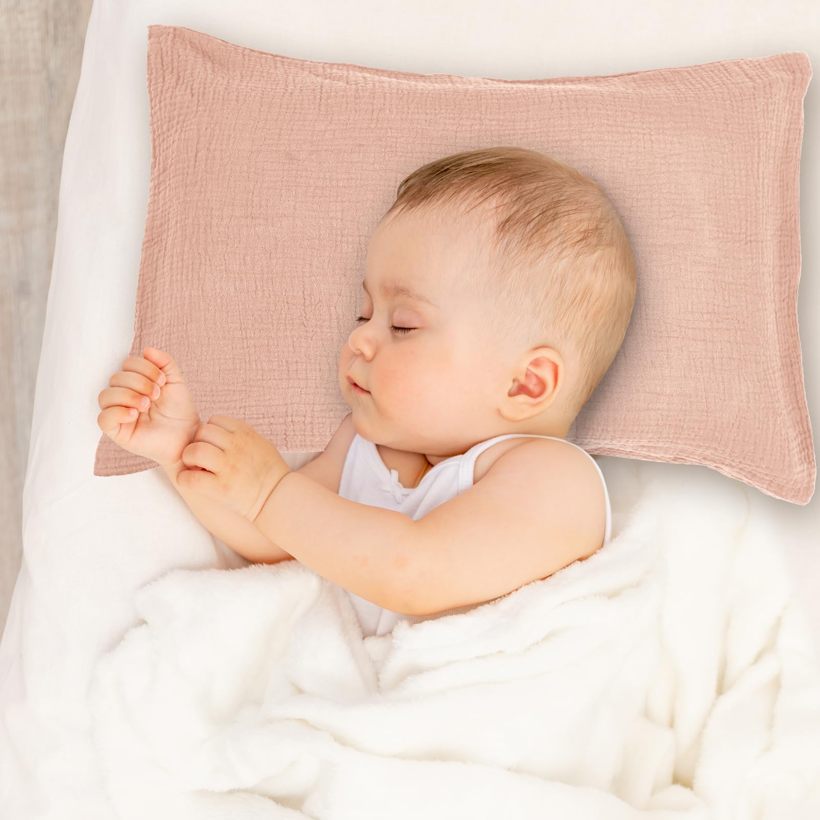 Hooyax toddler pillowcase blue travel-scene shows portable, easy-to-pack comfort.