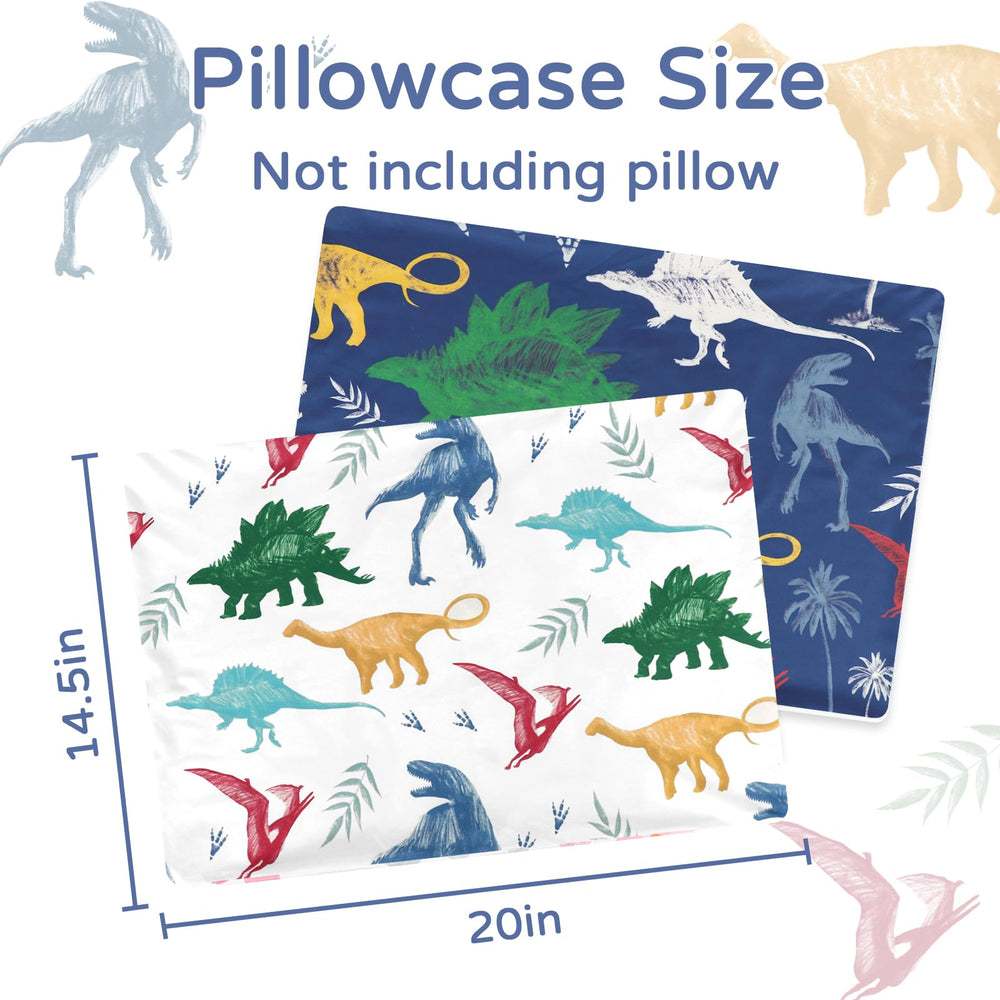Hooyax soft pillowcase 20x14.5 inch fit on standard toddler pillow securely