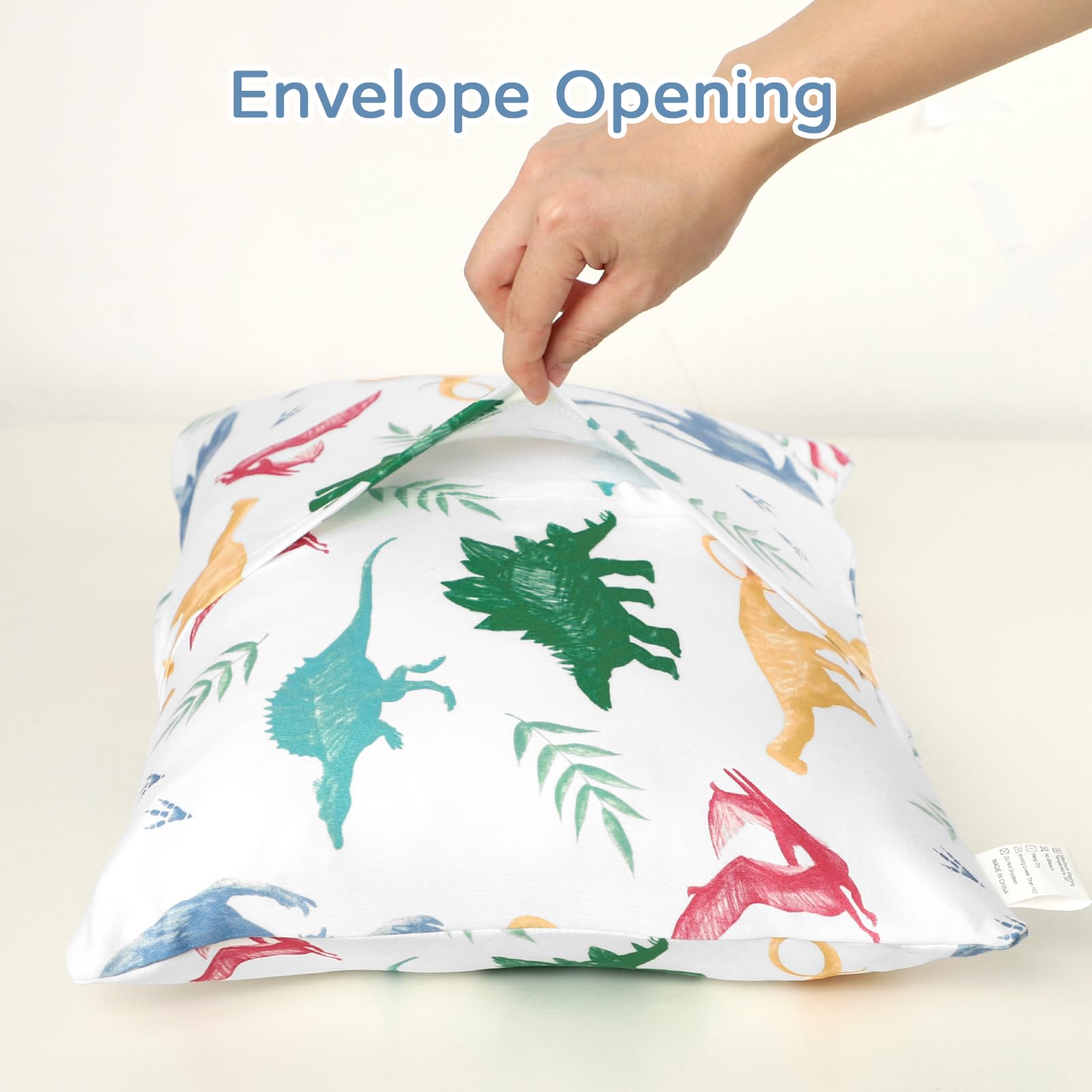 Hooyax dinosaur print pillowcase soft fabric texture for gentle sleep