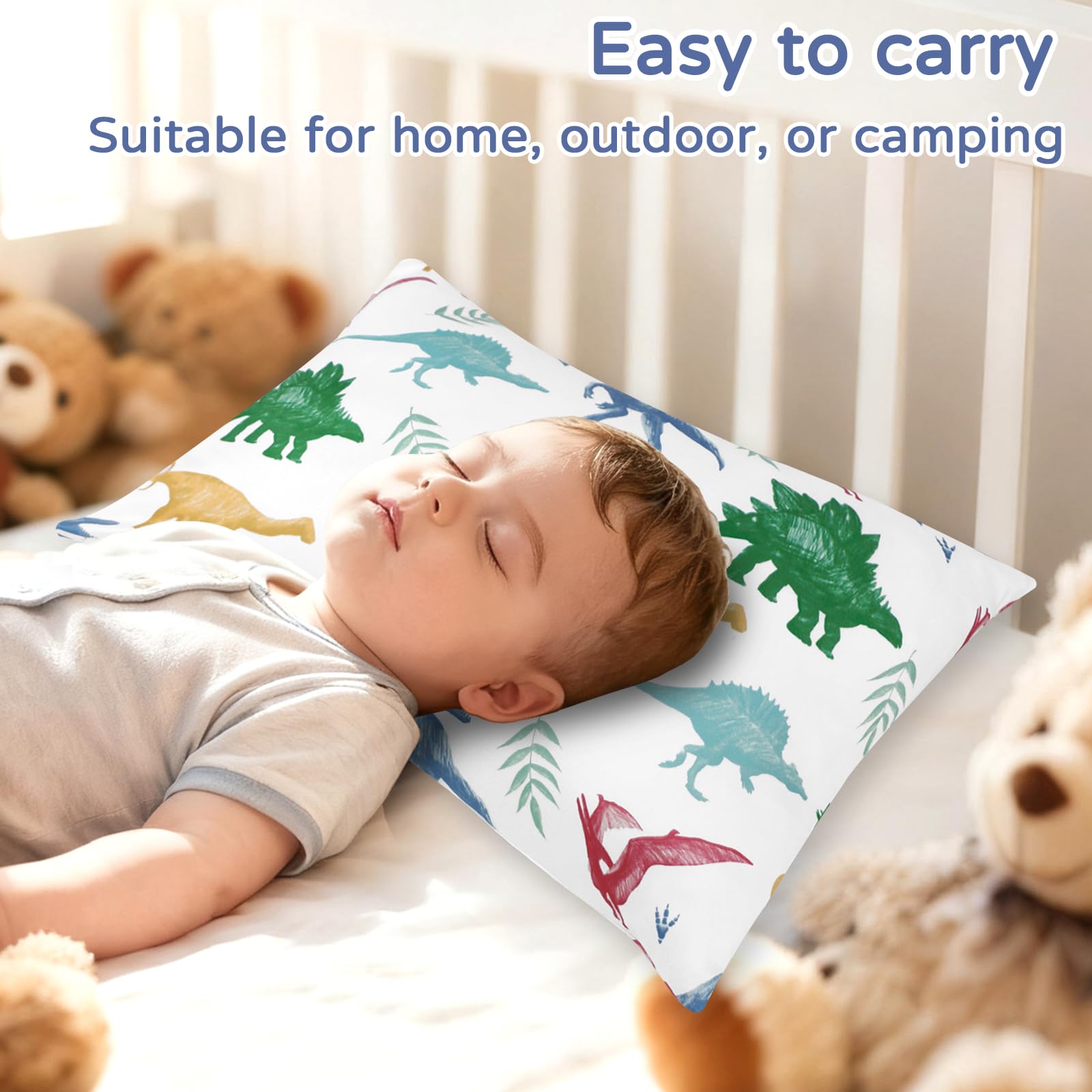 Hooyax envelope-closure pillowcase on pillow during nap time and play