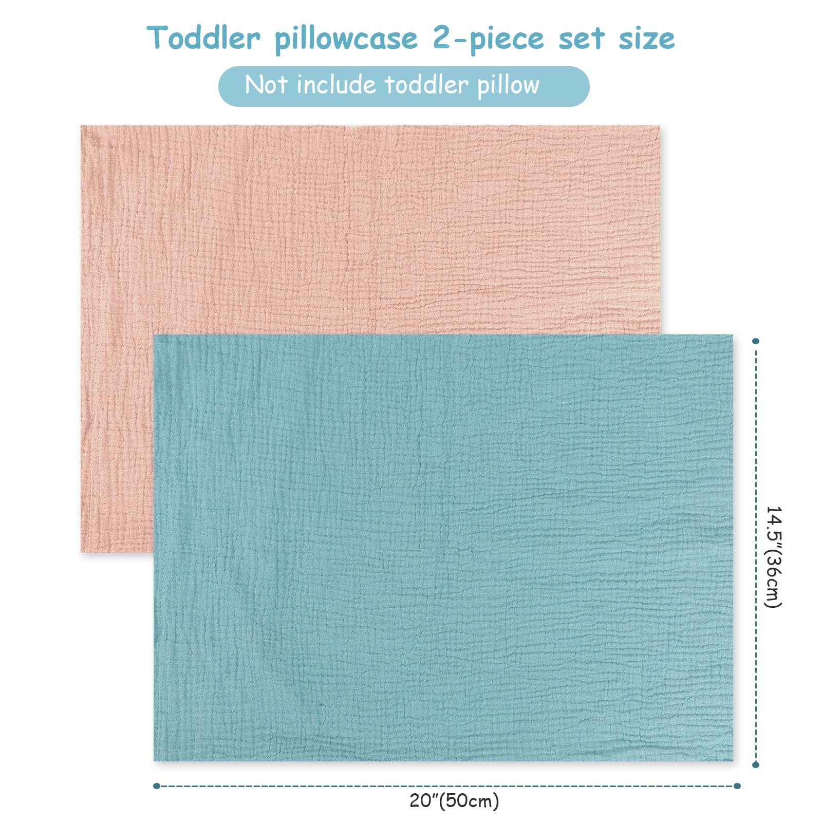 Hooyax toddler pillowcase pink close-up showcases durable stitching and soft texture.