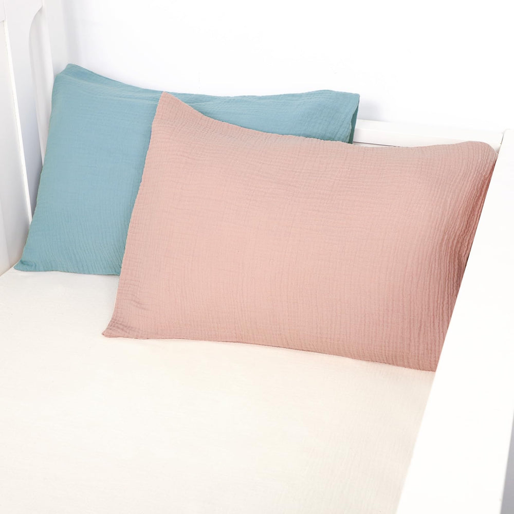 Hooyax toddler pillowcase pink envelope-closure for travel-friendly care and quick changes.