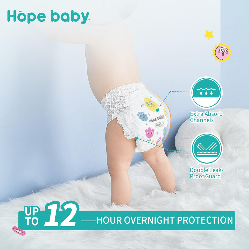 HOPE BABY cloth-like outer cover keeps skin comfortable and dry.
