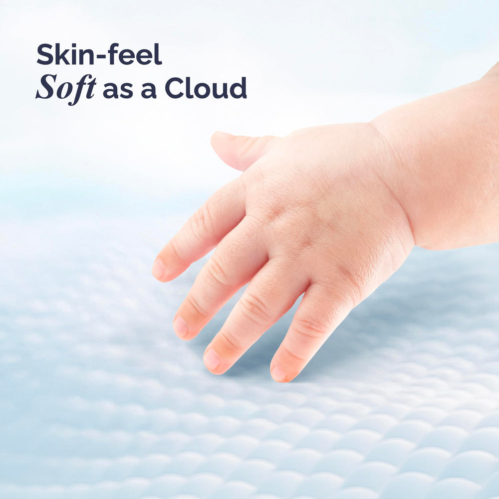 Hoppi wetness indicator signals when a diaper change is needed.