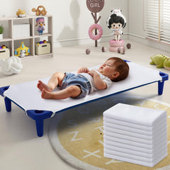 Horbaunal cot sheets for daycare fit 23x51 cots securely for tidy naps.