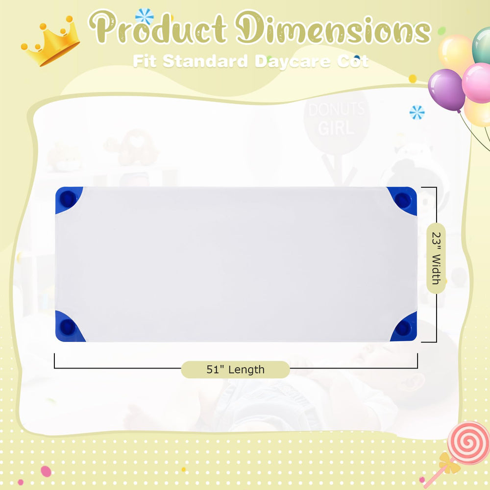 Horbaunal cot sheets are machine washable for quick cleanups.