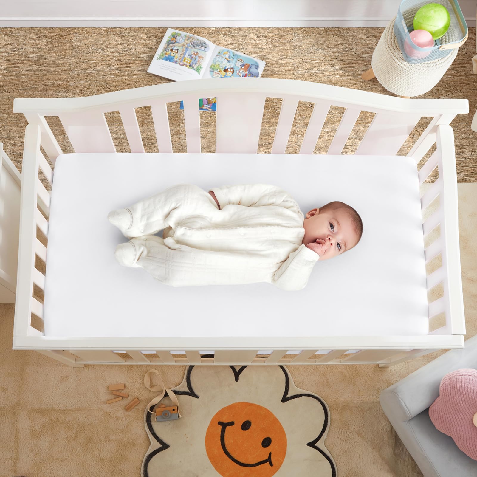 Horbaunal satin crib sheets care: machine washable and fade-resistant for easy cleaning