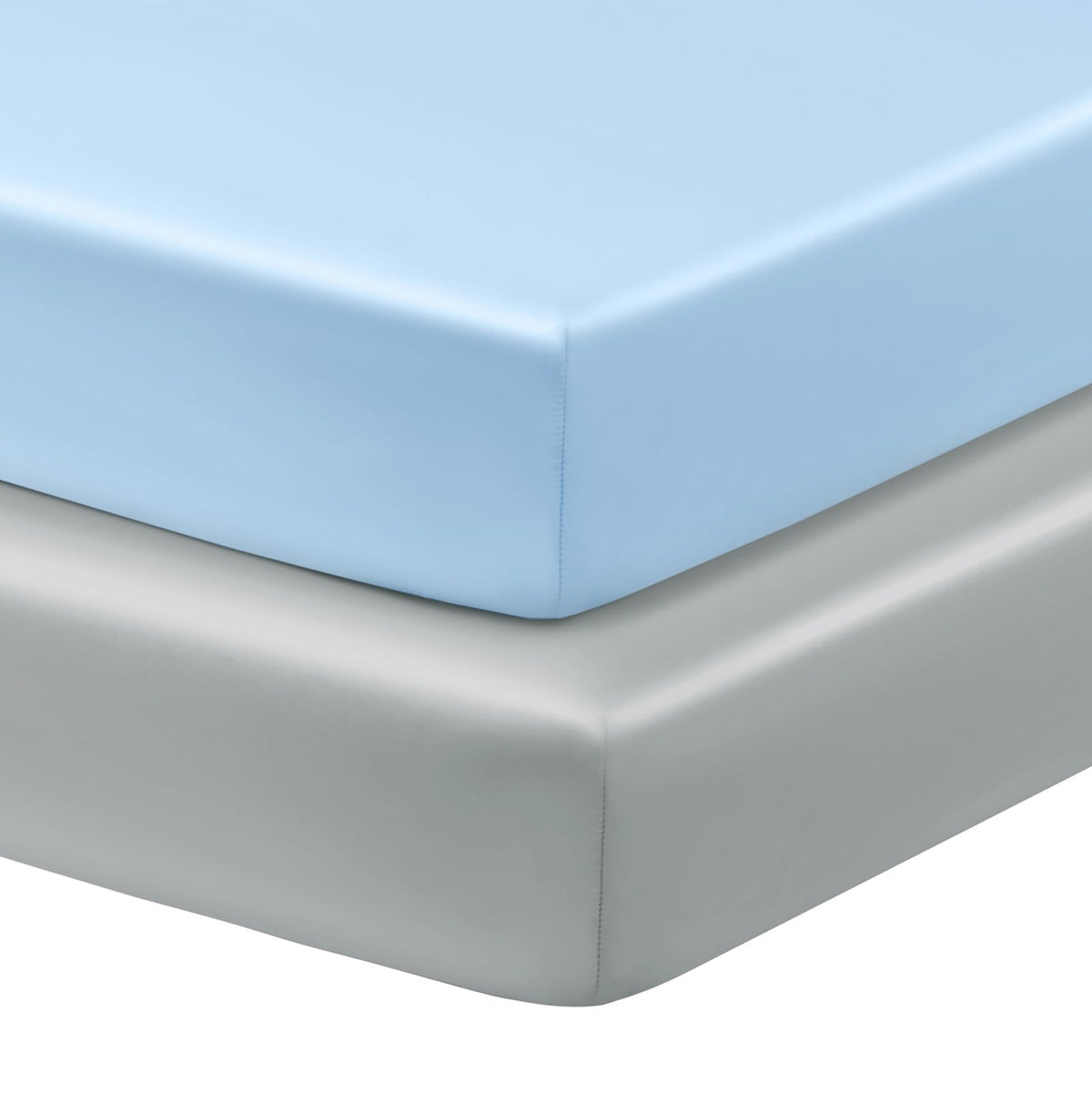 Horbaunal satin pack n play sheets in blue and grey offer silky softness for gentle baby sleep