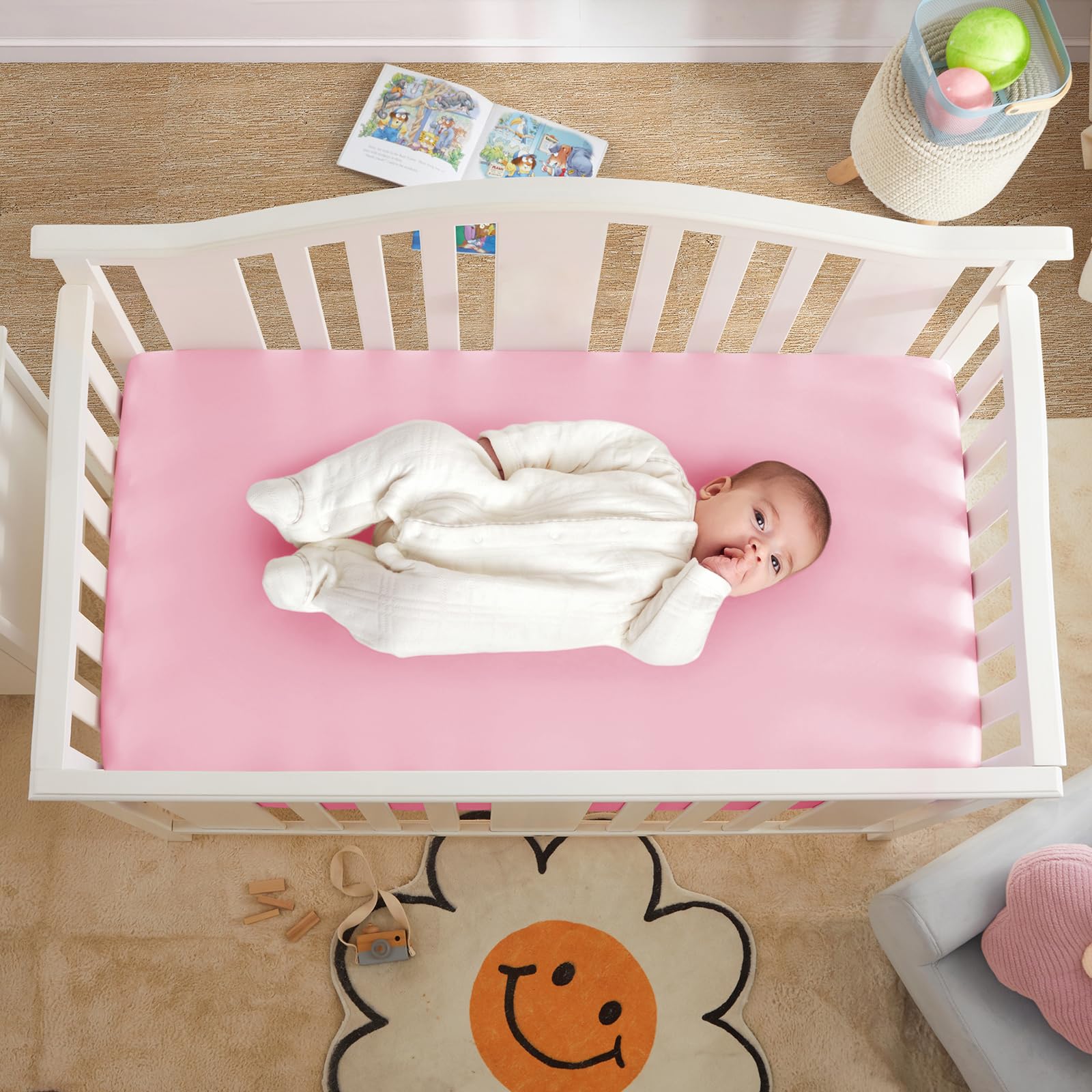Horbaunal satin pack n play sheets easy-care, machine washable and fade-resistant.