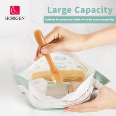 HORIGEN BPA-free microwave steam bag closeup highlights safe, food-grade materials.