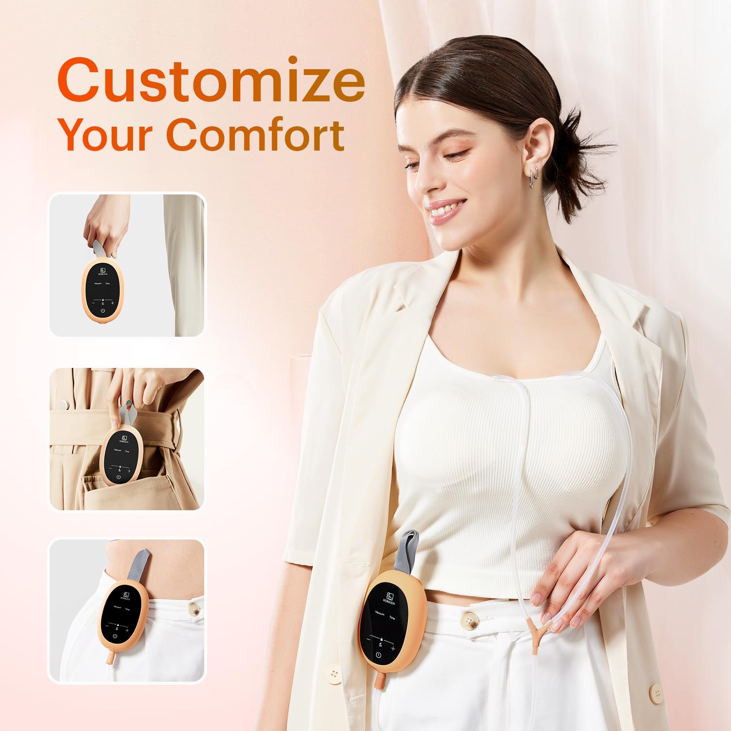 HORIGEN D6 buckle and handle shown for easy clipping to a waistband.