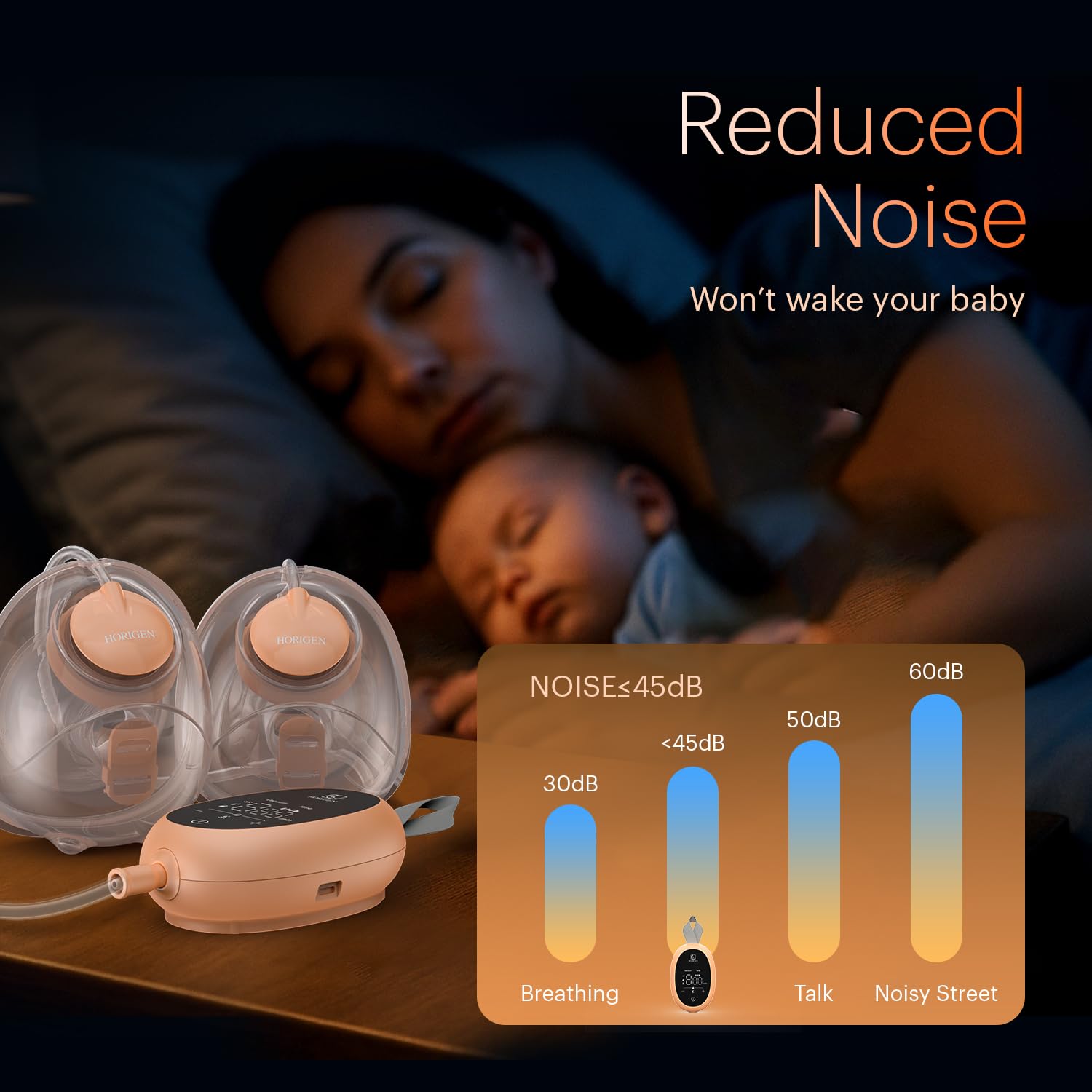 HORIGEN D6 leak-proof double-seal keeps milk secure and mess-free.