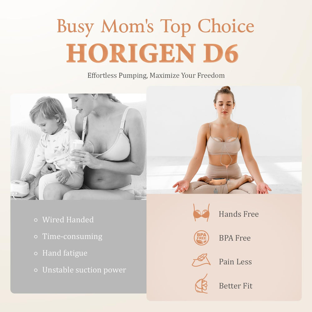 HORIGEN D6 operates under 40 dB for discreet pumping at night.