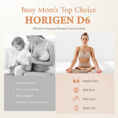 HORIGEN D6 operates under 40 dB for discreet pumping at night.