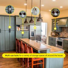 Horuce hidden adjustable straps keep cabinet edges tidy while securing contents.