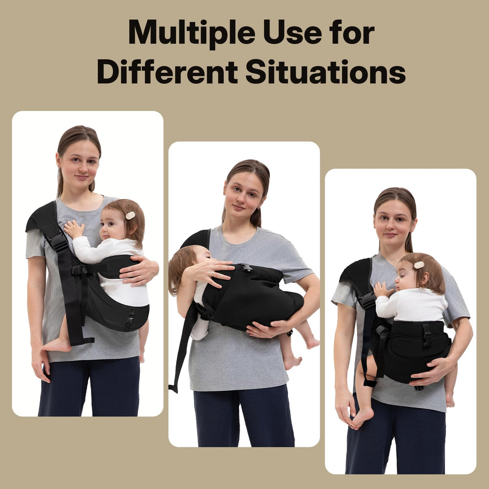 HORUMP 360-degree-safety-strap demonstrates adjustable security around baby's back.