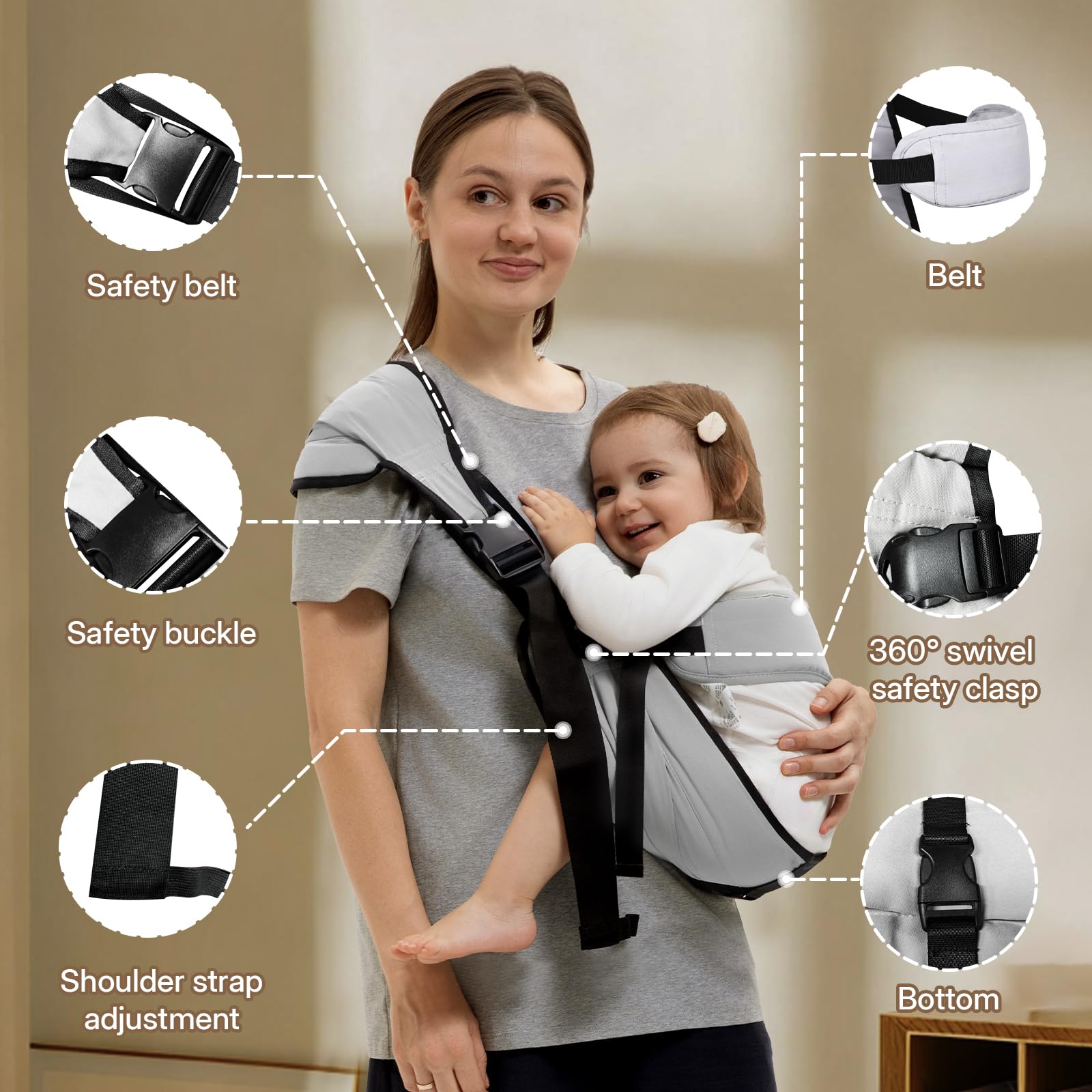 HORUMP lightweight carrier rolled up compactly for travel and errands.