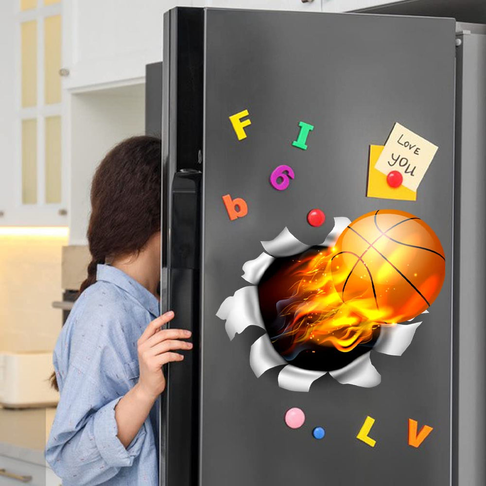 HOSTK basketball wall sticker kit ideal for playrooms, bedrooms, dorms where kids love sports.