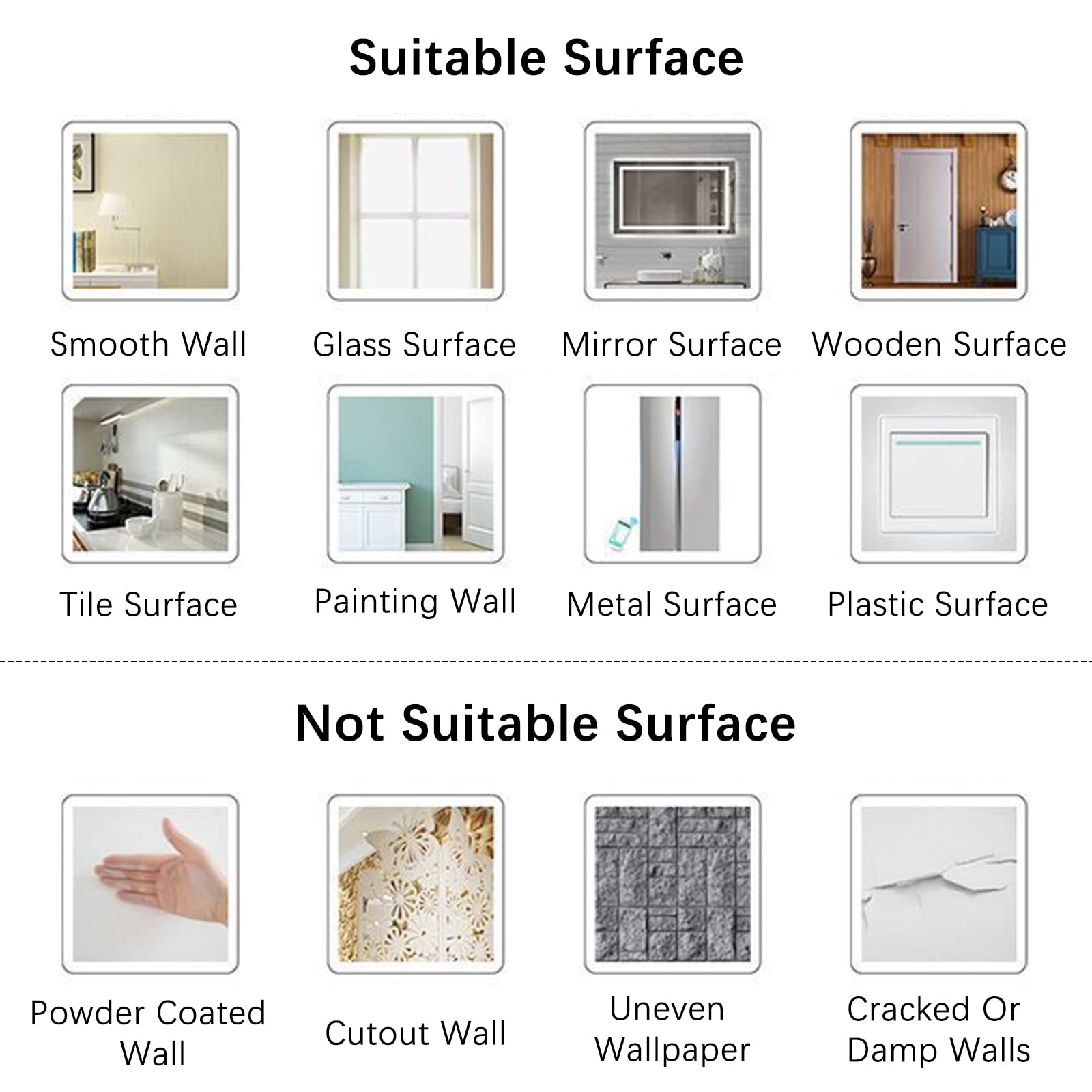 HOSTK 15.7 by 11.8 inch decal fits medium walls and creates depth.