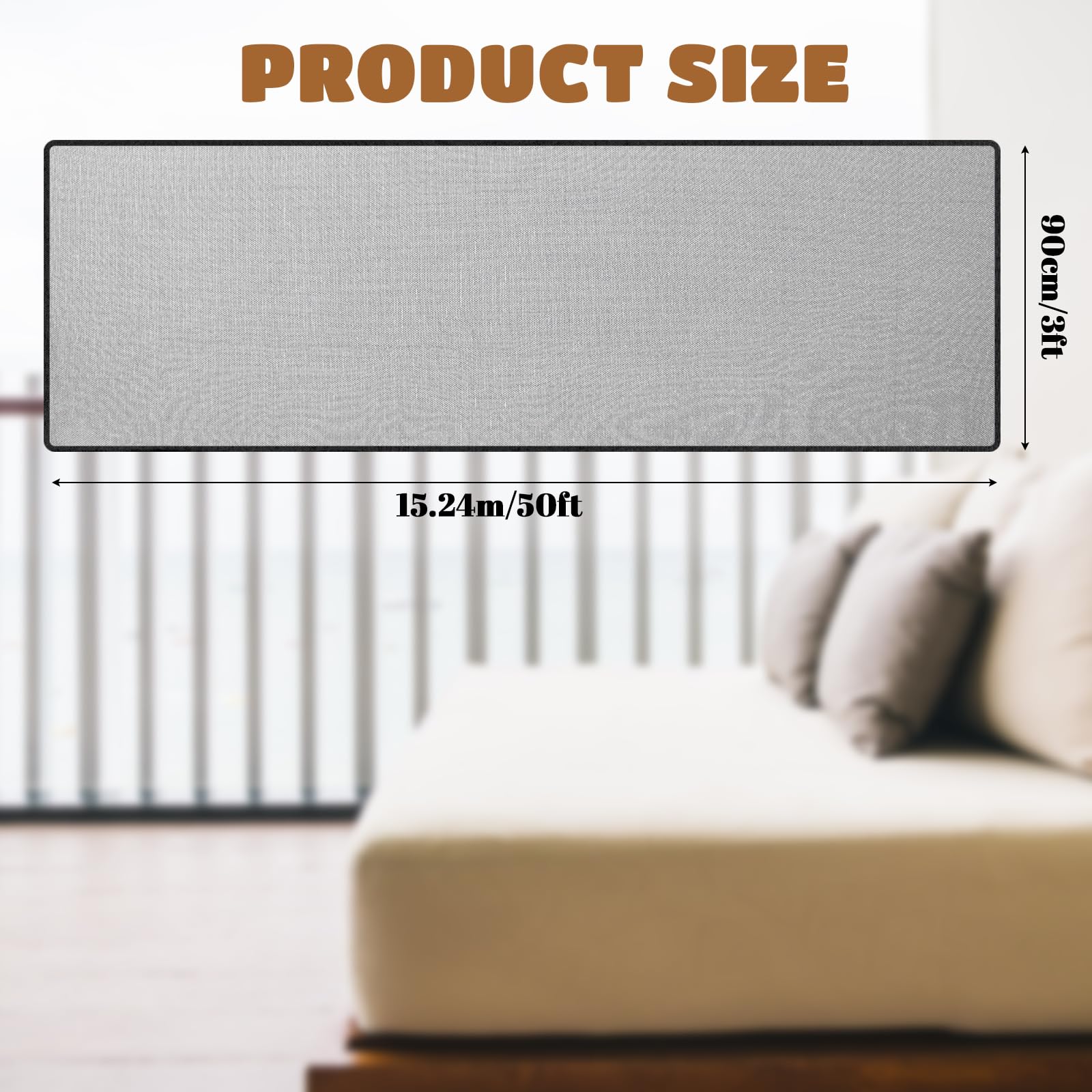 Hosuly Banister Guard mesh-detail highlights fine 0.5 cm mesh with durable polyester.