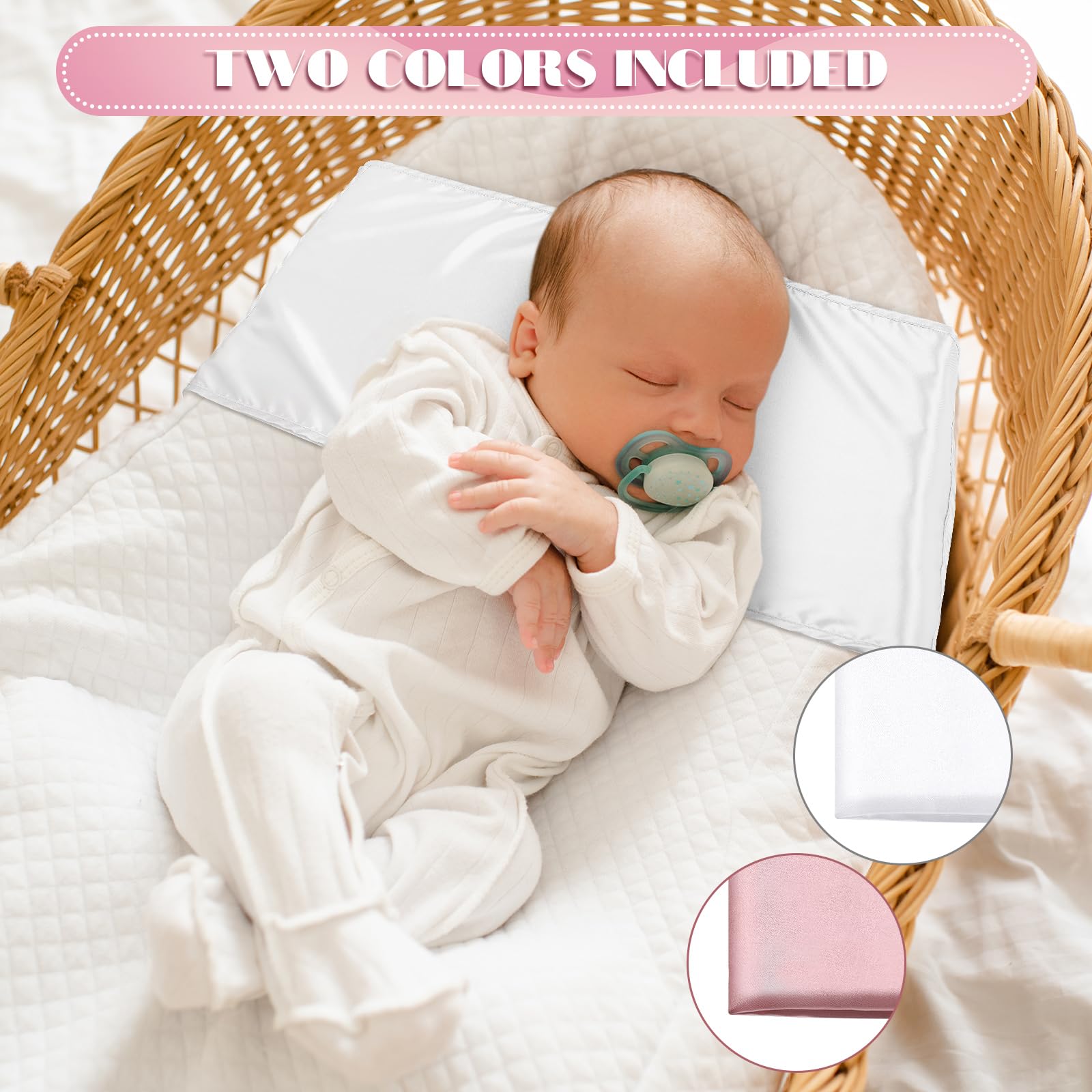 Hosuly bassinet sheet with banded edge-fit securing snug hold on cradle