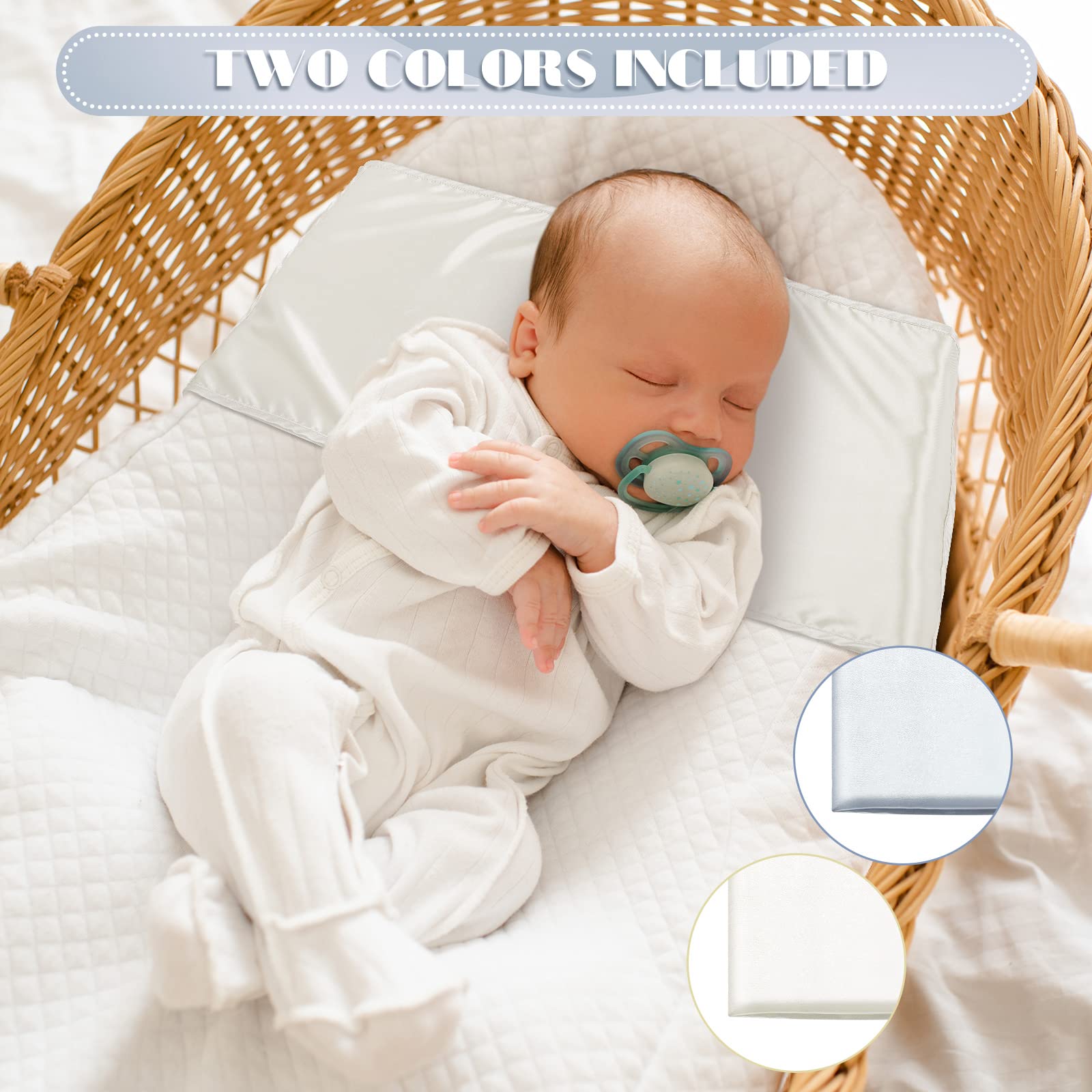 Hosuly satin bassinet sheet on mattress demonstrates snug fit with elastic band