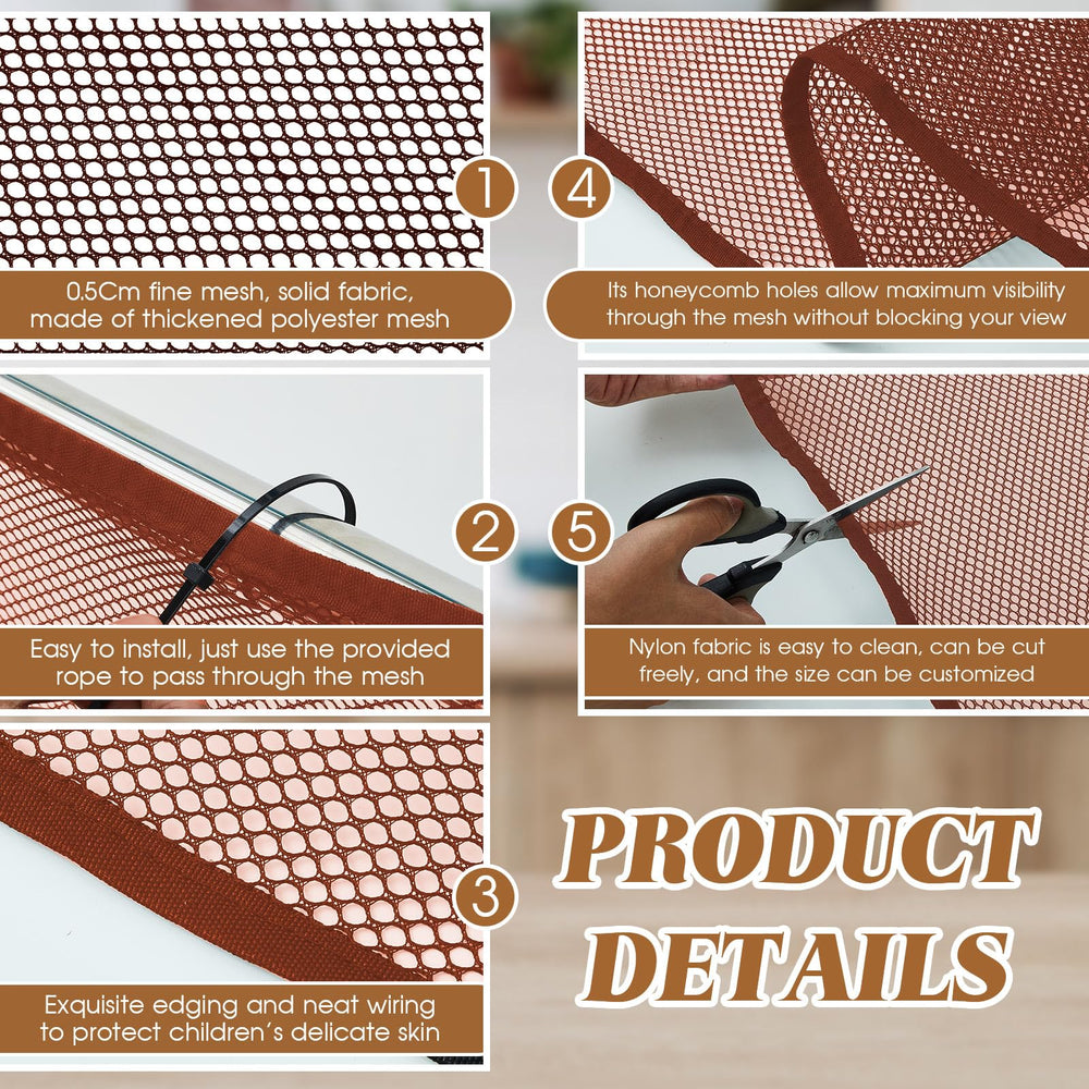 Hosuly brown netting on railing blends with apartment balcony aesthetic.