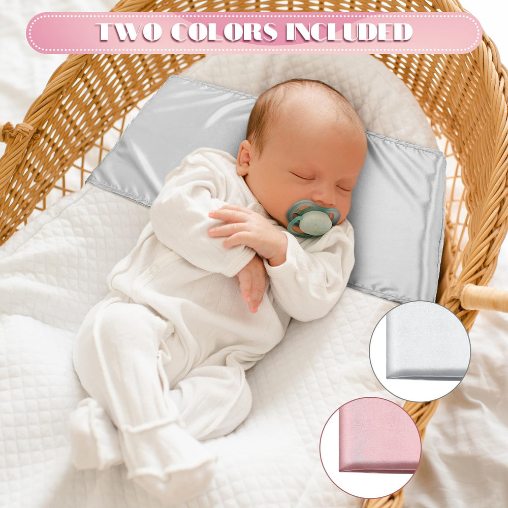 Hosuly satin bassinet sheet closeup highlights silky texture for comfortable night-time changes