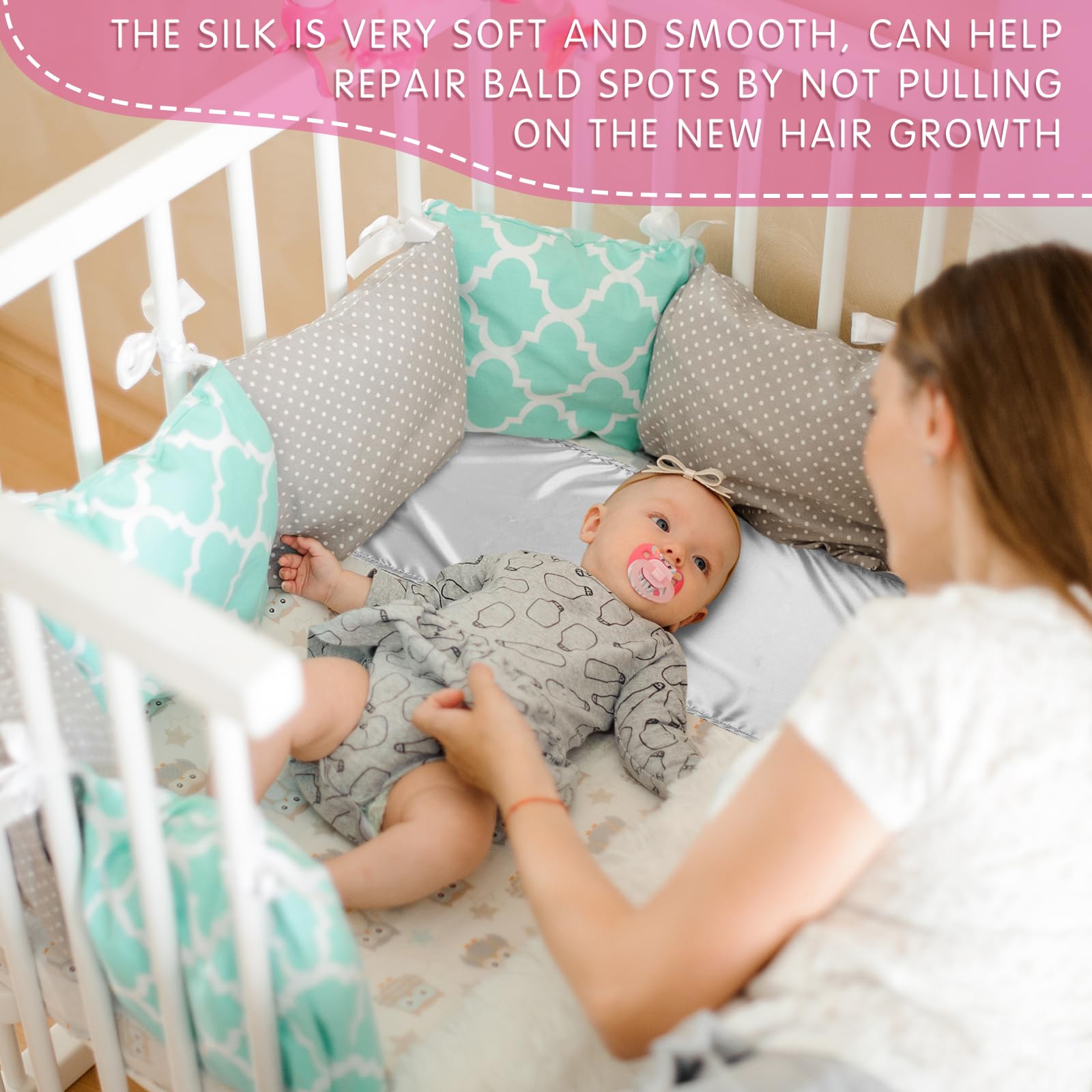 Hosuly satin bassinet sheet measures 29 x 12 inches and is lightweight and portable