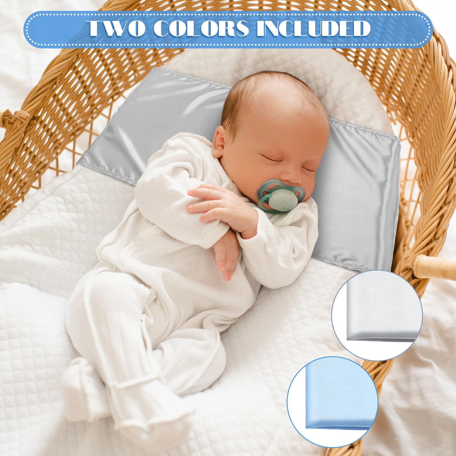 Hosuly satin bassinet sheet washable close-up shows easy care durability